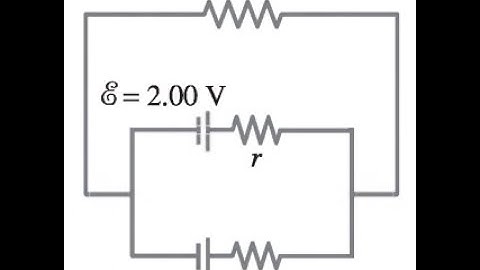 (26-42) Suppose two batteries, with unequal emfs of 2.00V and 3.00V, are connected as shown in Fig.