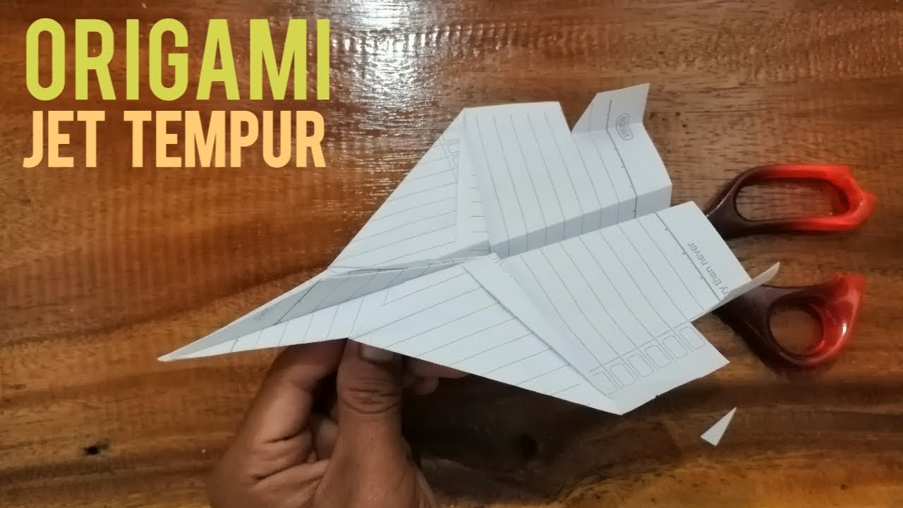  Origami  Pesawat Jet Tempur dari  Kertas Kerajinan  Tangan 