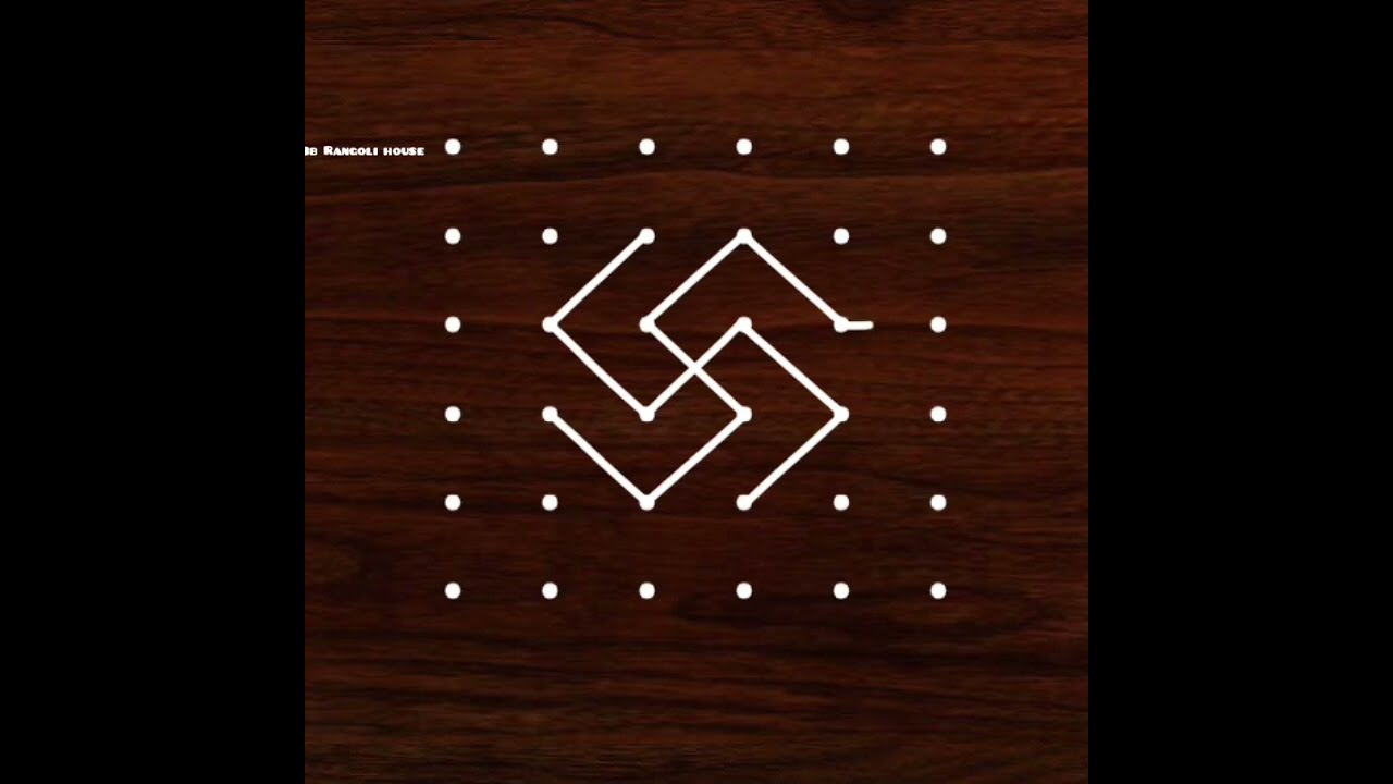 6×6 dot rangoli kolangal 😘 Vinayagar kollam easy rangoli for festival kolangal 😘 Avani madam kolam 