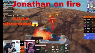 jonathan on fire snax shocked😱 Jonathan solo 6 kills @JONATHANGAMINGYT @SnaxGaming