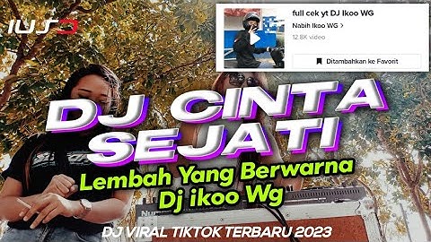 DJ LEMBAH YANG BERWARNA, CINTA SEJATI SOUND NABIH IKOO WG VIRAL TIKTOK 2023 DJ YANG KALIAN CARI ❗