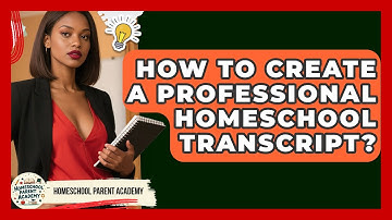 How To Create A Professional Homeschool Transcript? - Homeschool Parent Academy