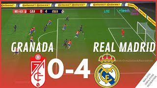 Highlights | Granada 0-4 Real Madrid • La Liga 23/24 | Simulación y Recreación de Video Juego