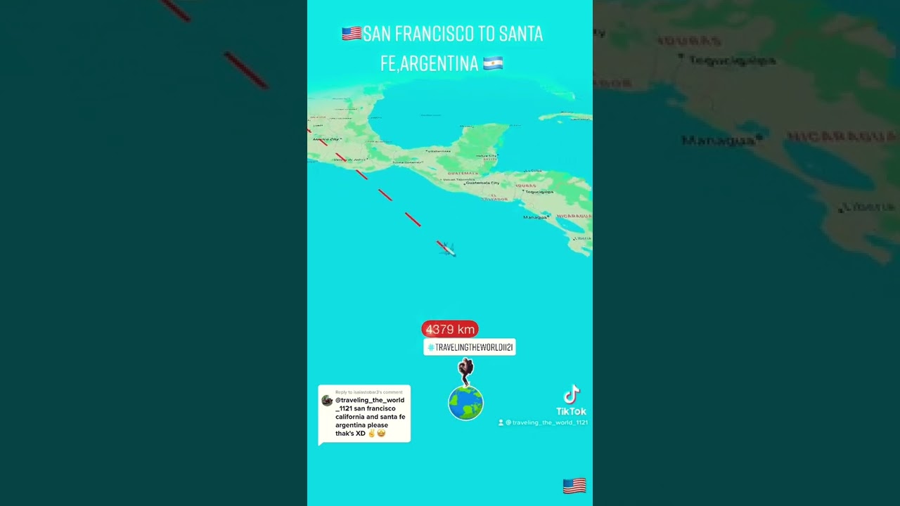 San Francisco to Santa Fe,Argentina