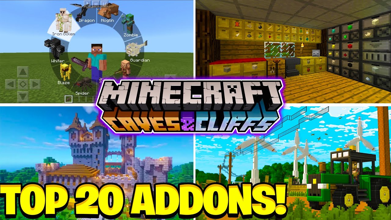 🔥 TOP 20 MELHORES ADDONS PARA SEU MINECRAFT BEDROCK 1.17! (MCPE ...