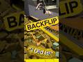 She sent her first backflip! #extremesports #scootering #woodward #foampit #flippin @Tramp_Xtreme