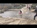 Stream crossing on a Chris Haines adventure tour in Baja on a cold and rainy day,
