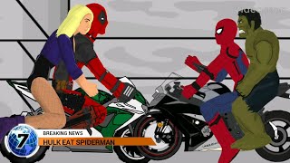 Hulk vs deadpool,spiderman, Funny video,animation#FDCARTOON Fun #drawingcartoons2 screenshot 1