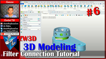 ZW3D 2020 3D Modeling Filter Connection Tutorial For Beginner
