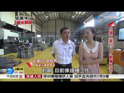 工業4.0 工廠變聰明~迎戰工業4.0 智慧工具機成關鍵│中視新聞專題 20170717
