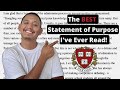 The best statement of purpose i have ever read  harvard graduate school of education example