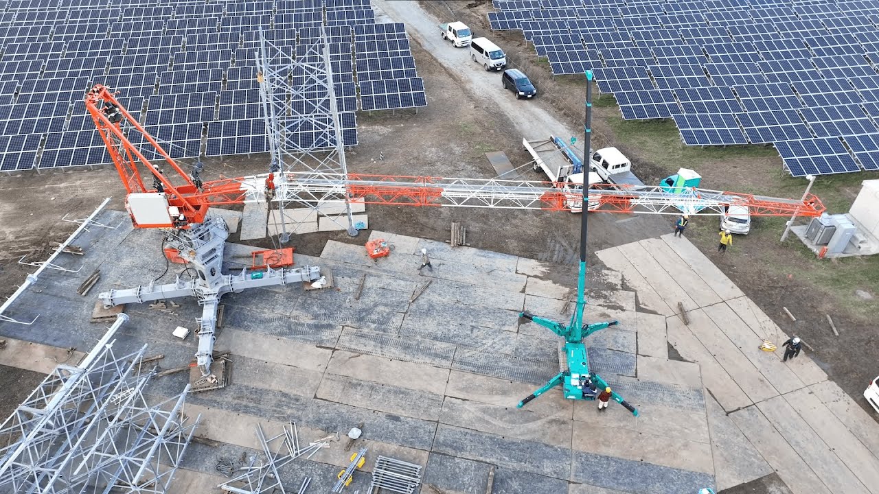 新型タワークレーンの組立マニュアル　実施工した様子を安全マニュアル（社内限定）として活用！