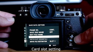 How to set up dual card recording FUJI XT2
