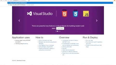 ASP.NET CORE with Bootstrap : Adding to a Page