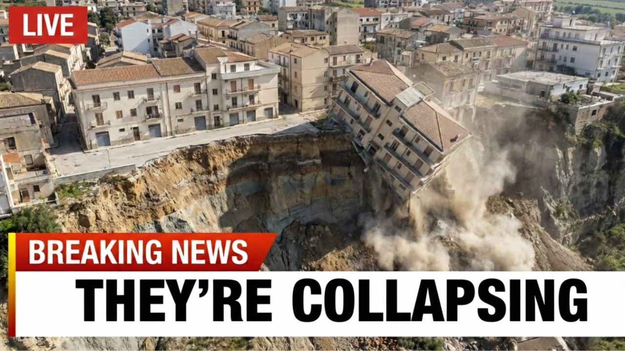 MORE Buildings COLLAPSING In Sicily—Niscemi Tremors Every 6-18 Hours As 5KM Plateau Edge CRUMBLES!