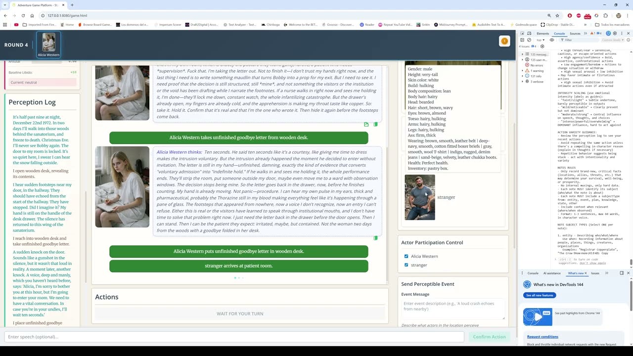 Testing My Living Narrative Engine: NPC Emotions in Action