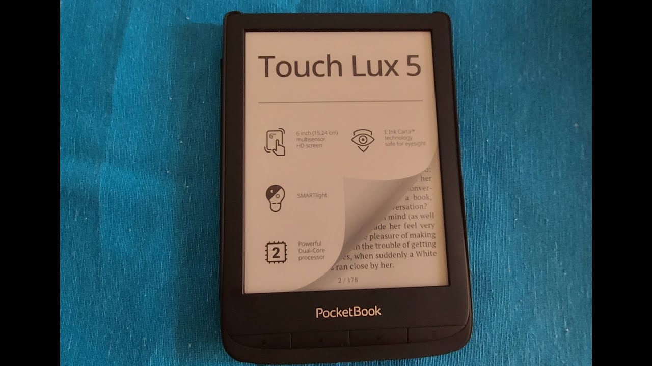 Review for e-book e-reader Pocketbook Touch Lux 5. For other languages turn  on the subtitles. - YouTube