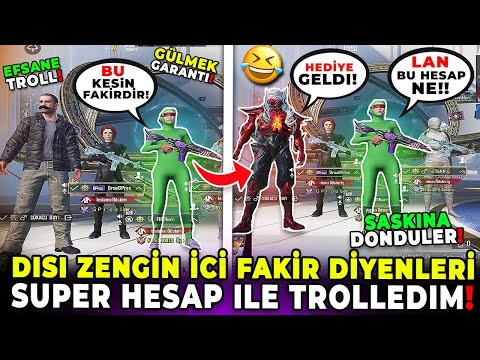 DIŞI ZENGİN İÇİ FAKİR DİYENLERİ SÜPER SONİK HESAP İLE TROLLEDİM! 🤣 | PUBG MOBILE