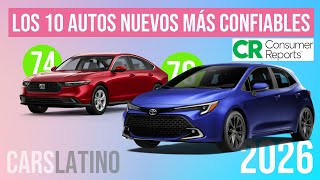 TOP 10 Autos Nuevos Más Confiables (2026) *CarsLatino*