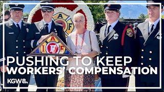 Widow of a Salem firefighter pushing for state to reverse benefits ruling