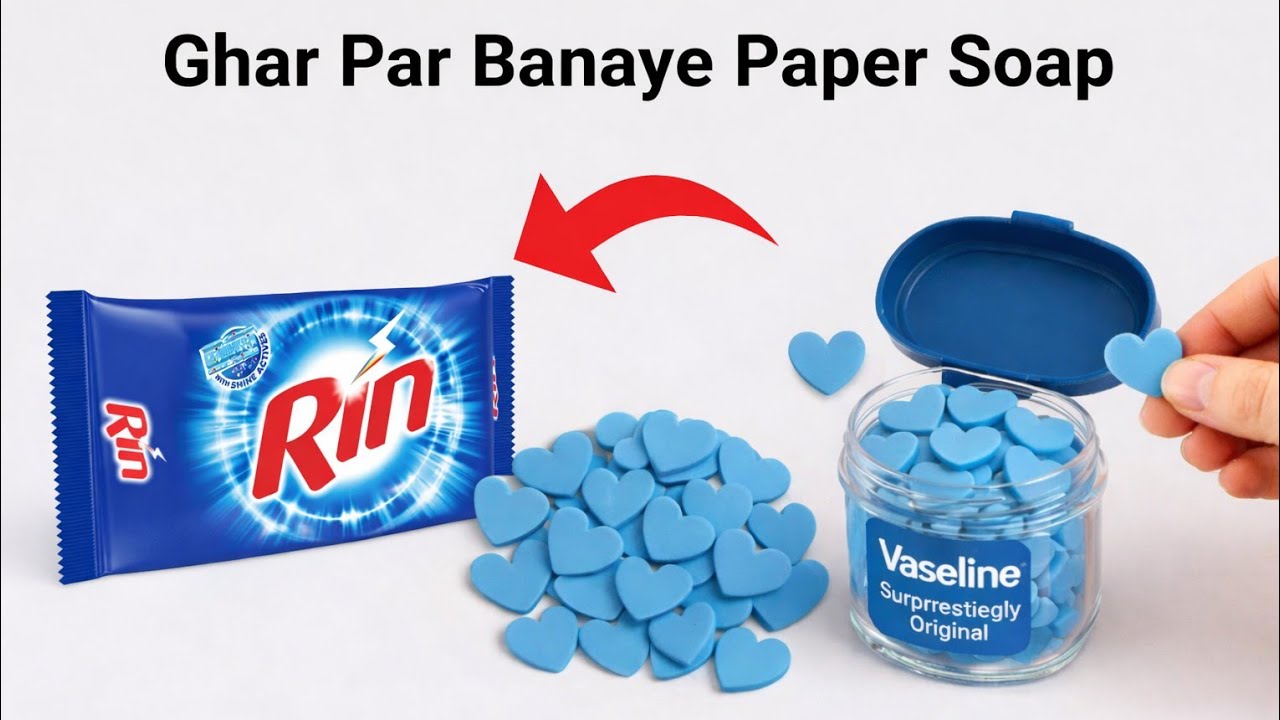 Homemade cute paper soap 🫧🧼 ! How to make paper soap at home