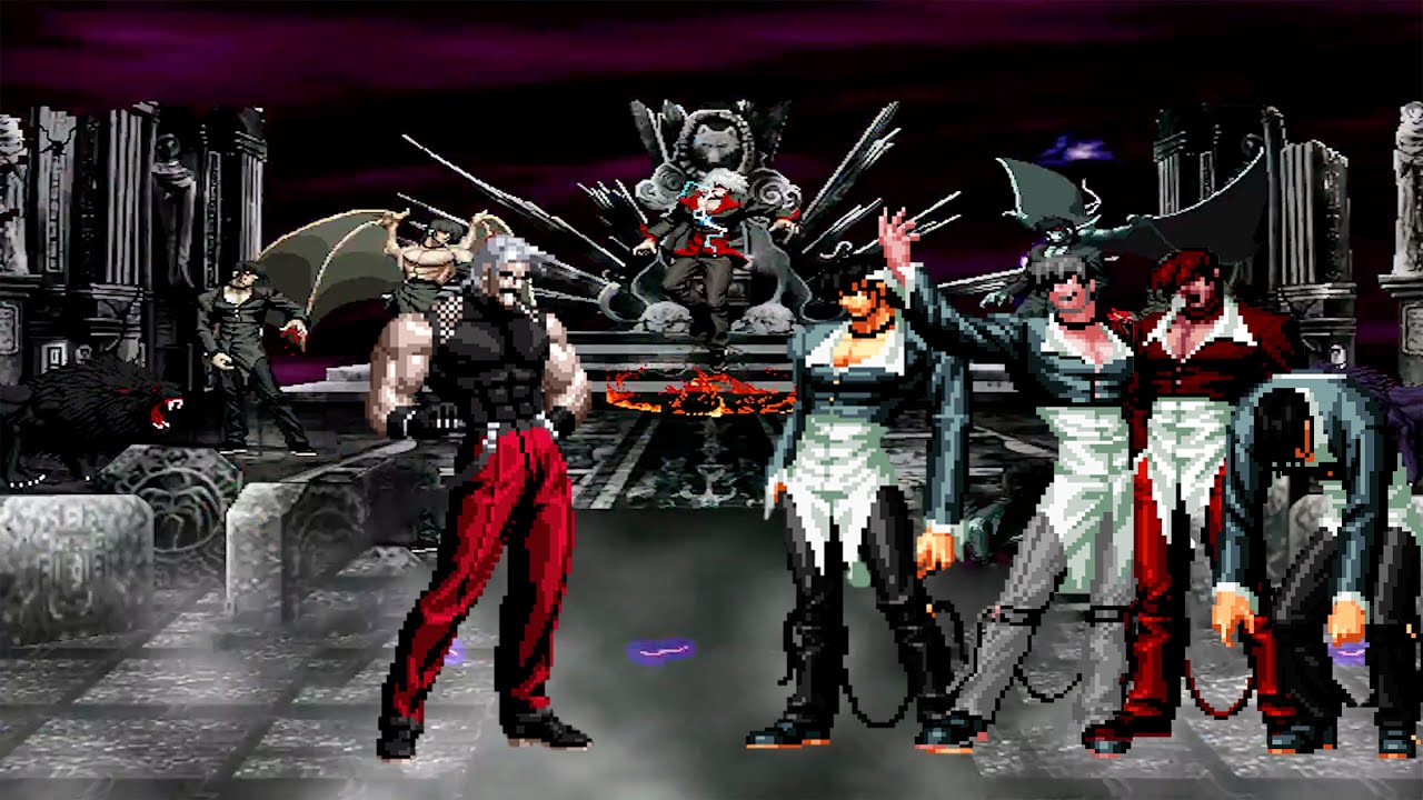 [KOF Mugen] New Final Rugal vs Iori Yagami Team - YouTube