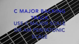 Video thumbnail of "C Major guitar Backing Track. Classical. Use C major, A minor or A minor pentatonic scale scale."