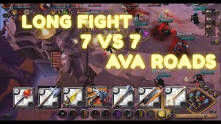 Insane Long Fight 7vs7 Ava Roads Small Scale | The Clique vs LOOK | Albion Online