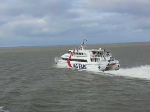 Katamaran Ms Nordlicht Mit Highspeed Zur Insel Borkum Youtube