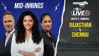 Cricbuzz Live: #RR post 182/9 vs #CSK | Nitish Rana scores 81