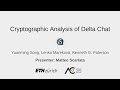 USENIX Security '24 - In-Depth Cryptographic Analysis of Delta Chat