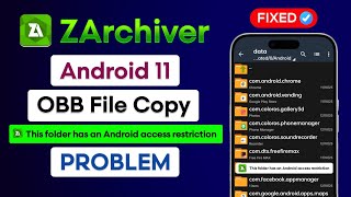This Folder Has An Android Access Restriction Zarchiver Android 11, Zarchiver Data File Copy Problem