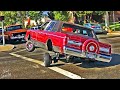 Lowriders Hopping and 3 Wheel! East LA Car Cruise