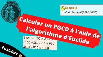 Calculer le PGCD à l