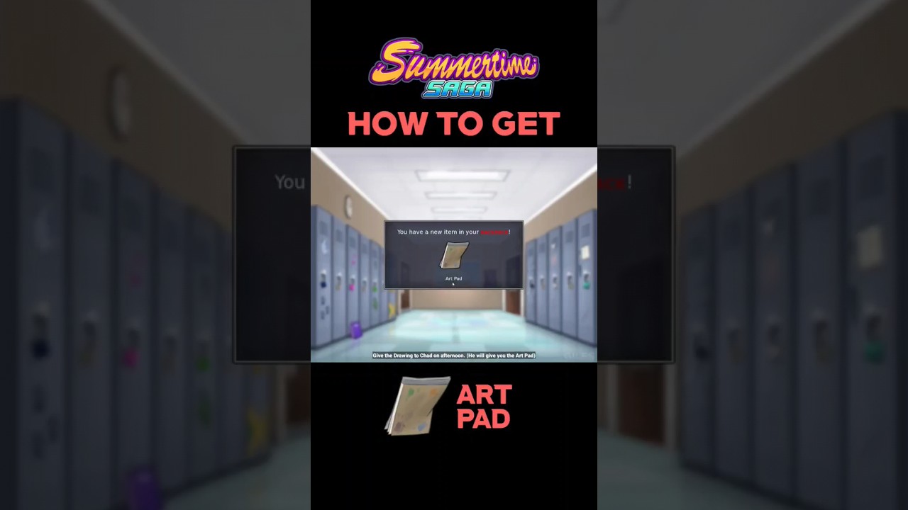 How to get the Art Pad in Summertime Saga 