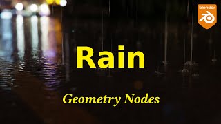 Procedural Rain with Geometry Nodes - Teaser