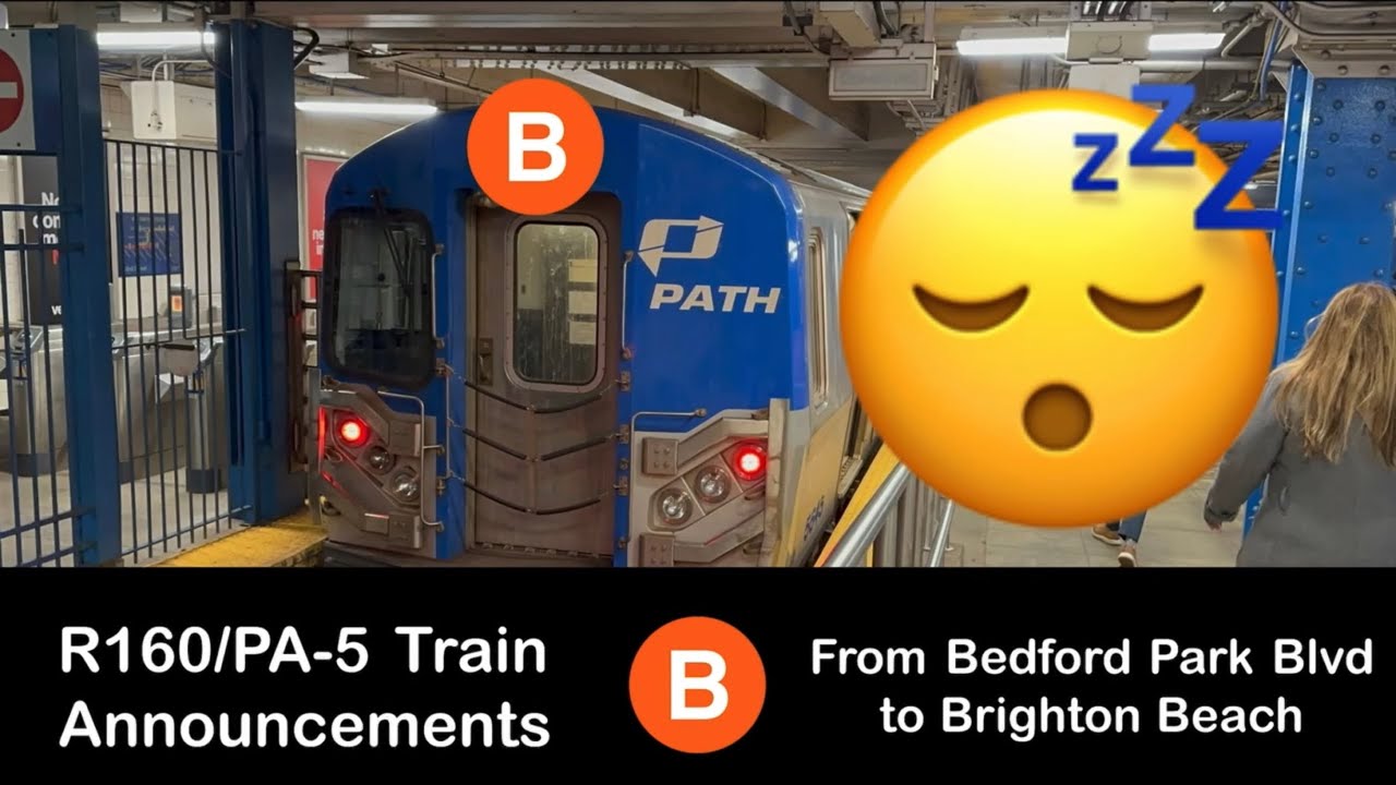 R160/PA5 B Train Announcements l From Bedford Park Boulevard to