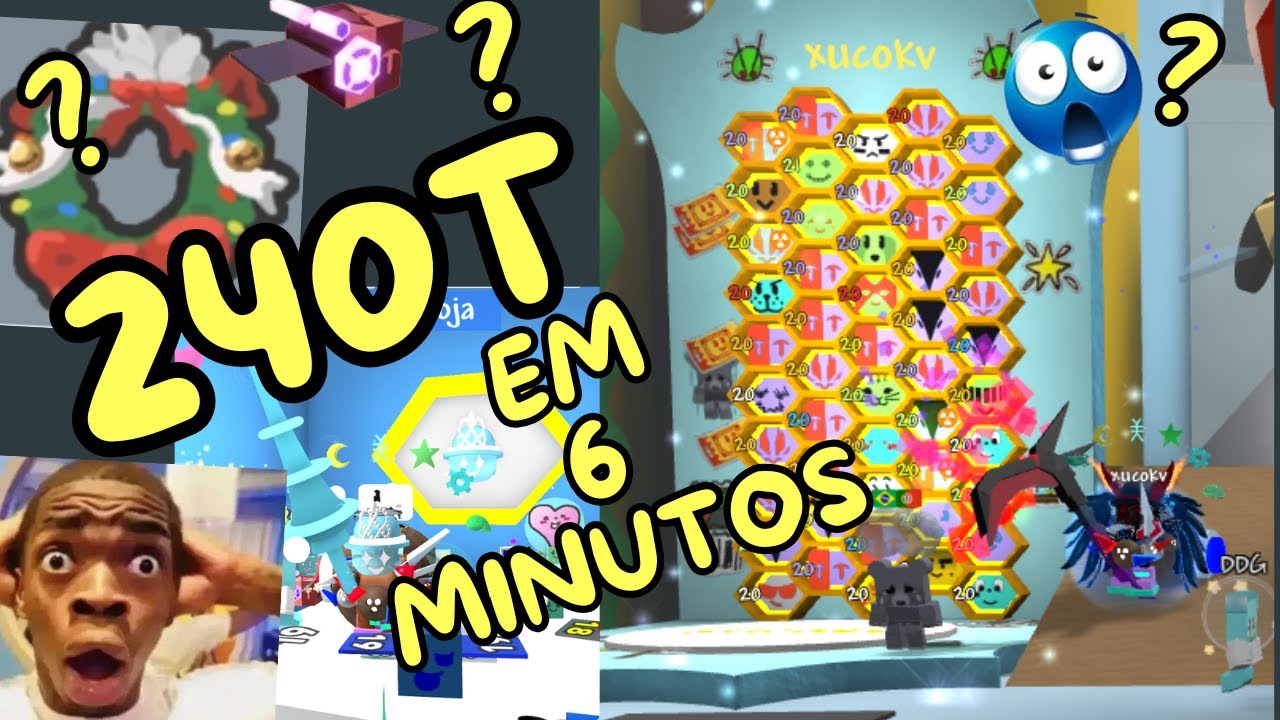 240 TRILHÕES de Pólen em 6 Minutos! FARM ABSURDO no Bee Swarm Simulator 😱 