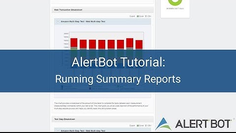 AlertBot Tutorial: Running Summary Reports