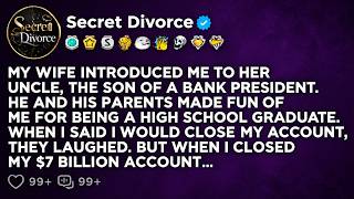 MY WIFE INTRODUCED ME TO HER UNCLE, THE SON OF A BANK PRESIDENT. HE AND HIS PARENTS MADE FUN OF ME