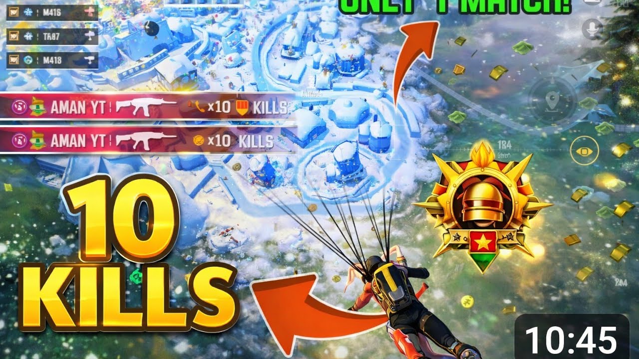 🔥✨10 KILLS BGMI SAT CHICKEN DINNER KA GAMEPLAY 🎮⚡