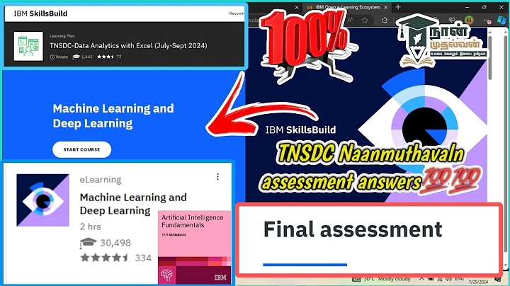 (Final Assessment)Machine Learning And Deep Learning TNSDC Assessment answers💯 #tnsdc #naanmudhalvan