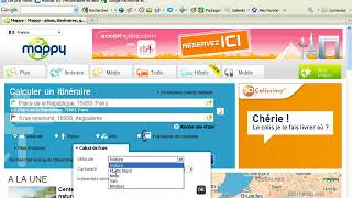 Calculer un itinéraire en France sur le site Mappy screenshot 2