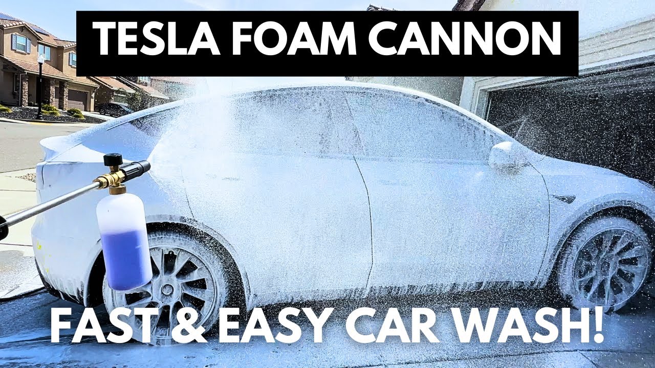 Green Drive - Tesla Accessories - New Product Alert! Wash easily your car  at home thanks to this Tesla cleaning foam gun ✓ Find out each of our  porduct to make your