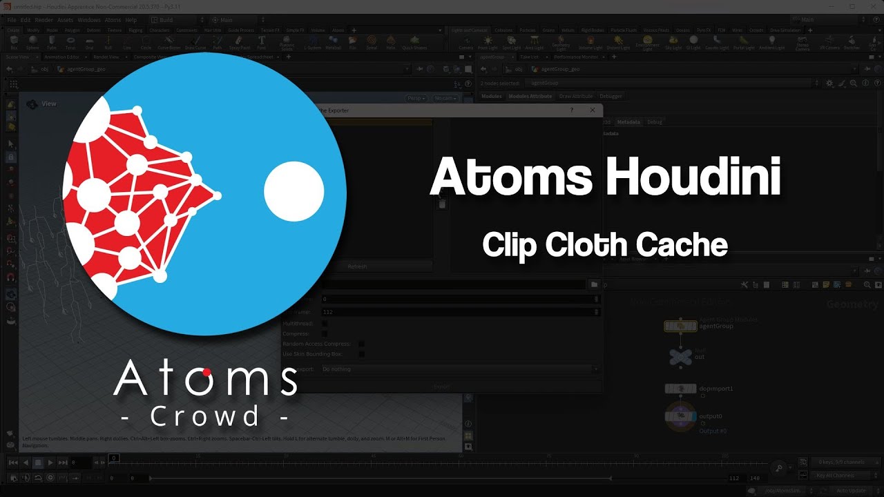 AtomsHoudini 7.1.0 - Clip Cloth Cache