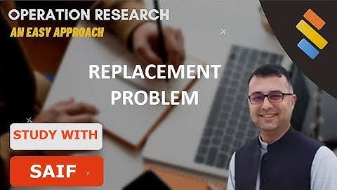Replacement Problem in Operations Research | when constant resale value is given
