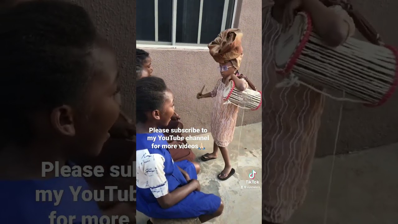 5years old AYANWURA,THE YOUNGEST FEMALE TALKING DRUMMER IN THE WORLD 