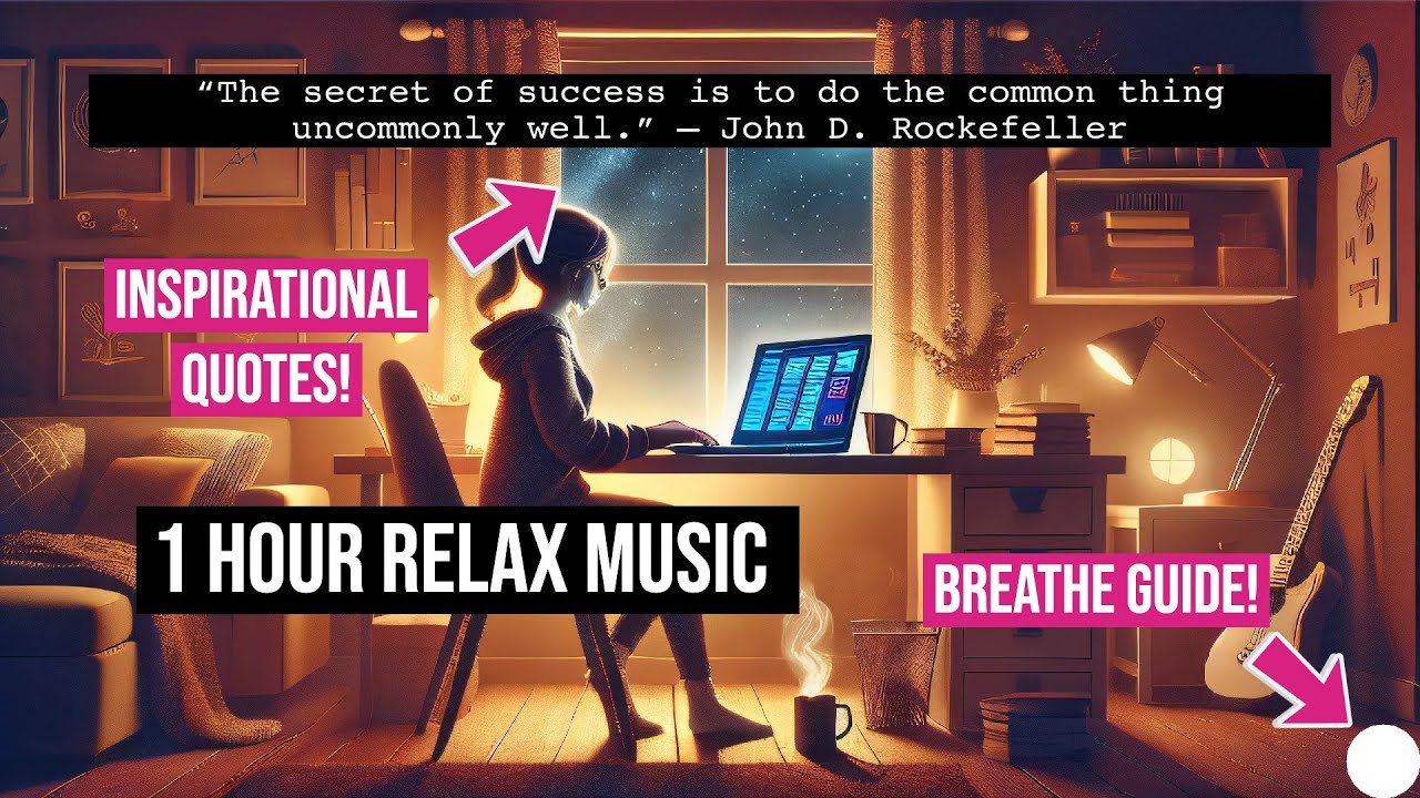 1 Hour Relaxing Music with Inspirational Quotes | Calm Your Mind and Stay Motivated