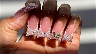 How to do French Pearl DUCK NAILS | DIY peel off base coat | Necta Nails tutorial 🤍🫧🦆