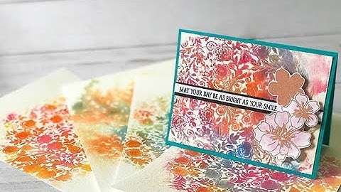 Craft Your Joy Card Tutorial: Watercolor Effects with Background Stamps